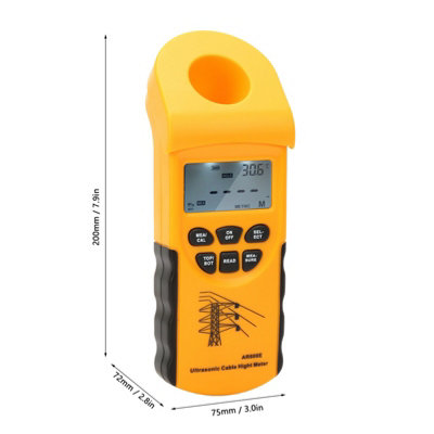 SMART SENSOR AR600E LCD Display 6 Cables Measurement Ultrasonic Cable Height Meter