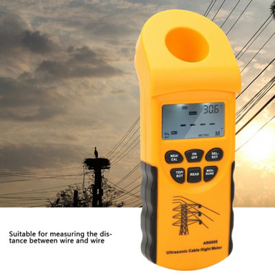 SMART SENSOR AR600E LCD Display 6 Cables Measurement Ultrasonic Cable Height Meter