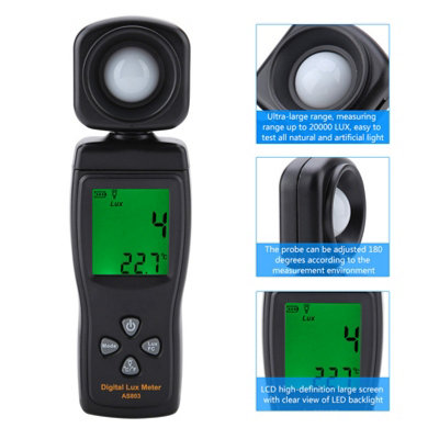 SMART SENSOR AS803 Mini LCD Display Digital Luxmeter Light Meter
