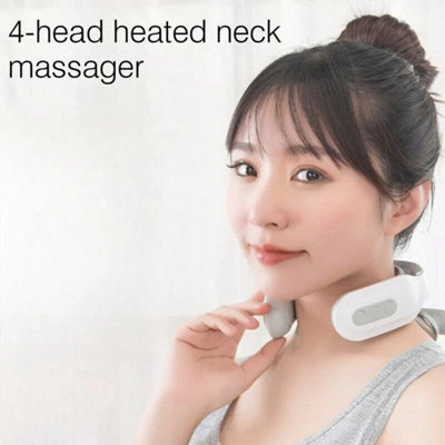 Smart Voice Electric Neck Massager with Heat for Neck & Shoulder Pain ...