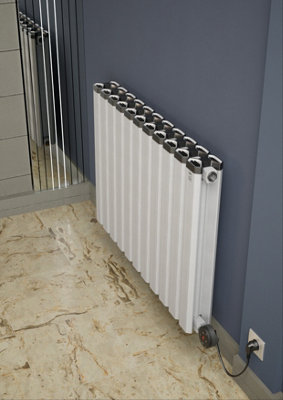 Smart WiFi Aluminium Electric Radiator. Low Energy consumption, High performance. 1000Watt. White