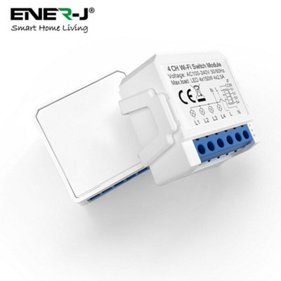 Smart WiFi+BLE 4CH Light Switch Module (Max 4 x 150W). On/Off Switch