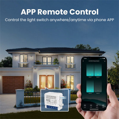 Smart WiFi+BLE 4CH Light Switch Module (Max 4 x 150W). On/Off Switch