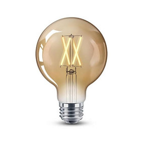 Smart WiFi CCT Changing & Dimmable Amber Glass G95 LED Globe Lamp E27 8.5W