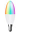 Smart WiFi E14 LED Candle Bulb 4.5W, RGB+W+WW, Dimmable