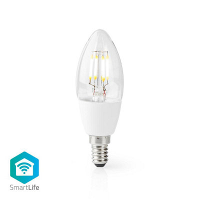 Smart WiFi LED Filament Light Bulb Dimmable E14 5W Warm White