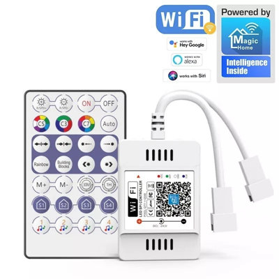 Smart WiFi SPI Controller for RGBIC WS2811 WS2812B LED Strip Lights ...