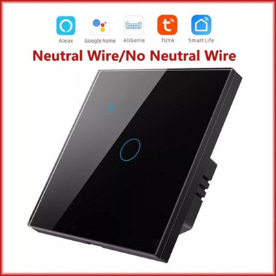 Smart Wifi Touch Light Switch NO Neutral Wire Required - UK