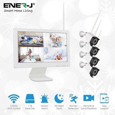 Smart Wireless CCTC Kit with 4 Cameras, NVR and Monitor (1TB HDD Pre installed) Price Comparisons | Compare The Build
