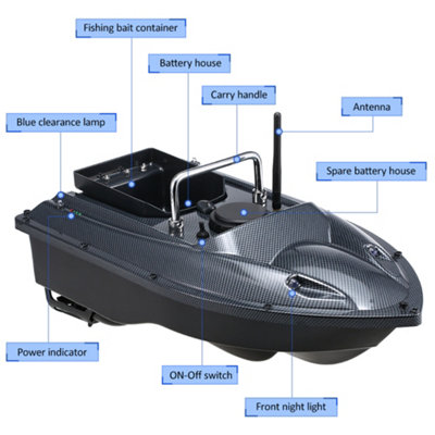 Smart Wireless Fishing Bait Boat with 540 Yards Remote Control for ...