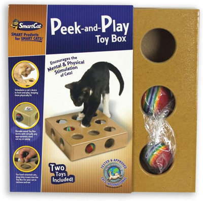 SmartCat Cat Toy Box Hide & Seek Ball Indoor Game Interactive