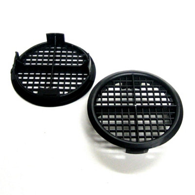 SmartHome 2 x Black Vivarium/Reptile / 70mm Fine Insect Air Vents
