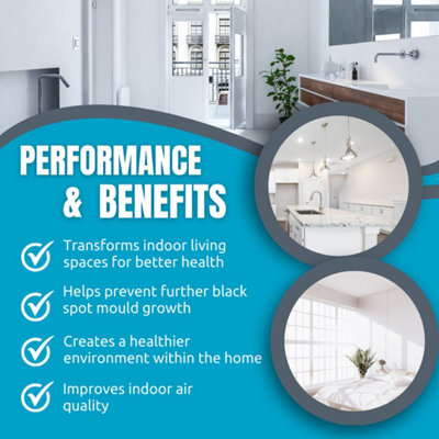 SmartSeal Anti-Condensation Paint, Pale Slate (5L) Bathroom, Kitchen, Bedroom Walls, Ceilings, Stop Moisture & Condensation