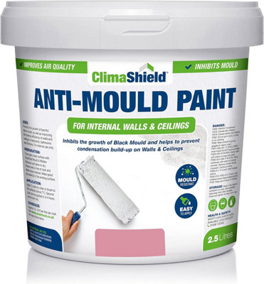 SmartSeal - Anti Mould Paint - Berry Sorbet (2.5L) For Bathroom, Kitchen and Bedroom Walls & Ceilings -Protection Against Mould
