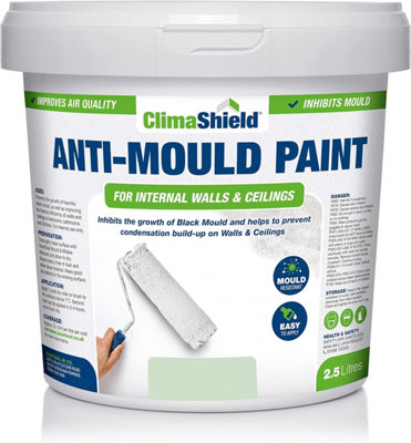 SmartSeal - Anti Mould Paint - Forest Dawn (2.5L) For Bathroom, Kitchen and Bedroom Walls & Ceilings -Protection Against Mould