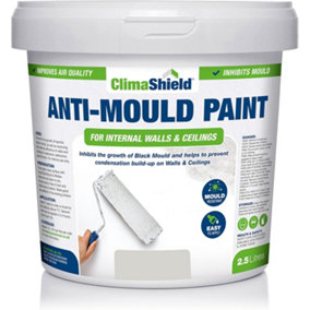 SmartSeal - Anti Mould Paint - Wessex Stone (2.5L) For Bathroom, Kitchen and Bedroom Walls & Ceilings -Protection Against Mould