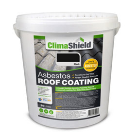 Smartseal Asbestos Roof Paint, Black, Asbestos Roof Coating, Domestic and Commercial Use, 20L