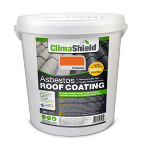 Smartseal Asbestos Roof Paint, Terracotta, Asbestos Roof Coating, Domestic and Commercial Use, 20L