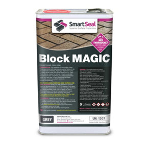 Smartseal - Block Magic - Grey (5L) - A Re-colouring Block Paving Sealer. Superior to Concrete Paint, Transform Old Driveways