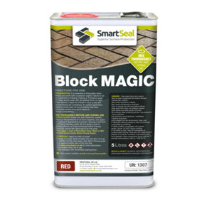 Smartseal - Block Magic - Red (5L) - A Re-colouring Block Paving Sealer. Superior to Concrete Paint, Transform Old Driveways