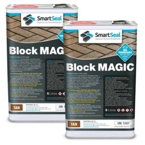 Smartseal - Block Magic - Tan (2x5L) - A Re-colouring Block Paving Sealer. Superior to Concrete Paint, Transform Old Driveways
