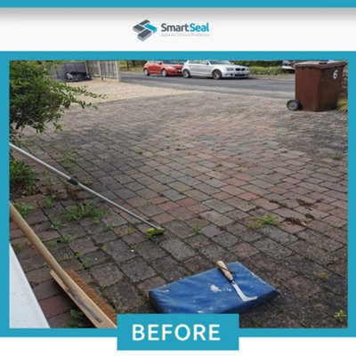 Smartseal Block Paving Sealer, Matt Finish, Strong Sand Hardener and Weed Inhibitor for Driveways and Patios, 2 x 5L