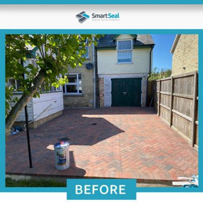 Smartseal Block Paving Sealer, Silk Wet Finish, Strong Sand Hardener and Weed Inhibitor for Driveways and Patios, 25L