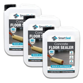 Smartseal Concrete Floor Sealer, Concrete Dustproofer, Eliminates Dust, Effective Concrete Dust proofer,  Breathable, 3 x 5L