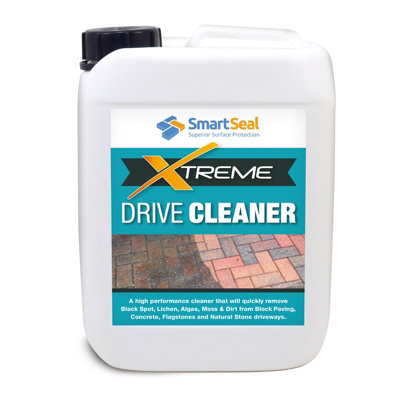 Smartseal - Driveway Cleaner Xtreme, Black Spot Drive Cleaner, Dirt and Algae Killer - Block Paving, Natural Stone Cleaner, 5L