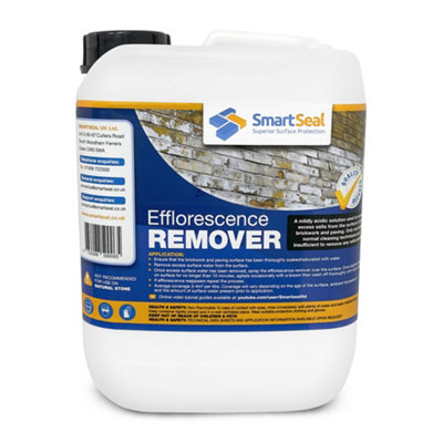 Smartseal - Efflorescence Remover, Effective Brick Cleaner Solution For Exterior Brick Walls, Block Paving, 5L