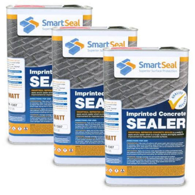 Smartseal Imprinted Concrete Sealer 3x5L MATT FINISH Driveway   Smartseal Imprinted Concrete Sealer 3x5l Matt Finish Driveway Patio Sealer Outdoor Concrete Sealer For Stamped Concrete~0660111275270 01c MP