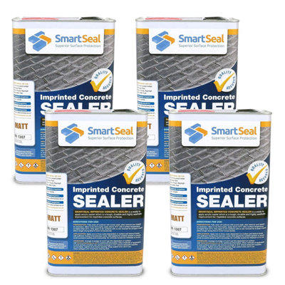 Smartseal Imprinted Concrete Sealer 4x5L MATT FINISH Driveway   Smartseal Imprinted Concrete Sealer 4x5l Matt Finish Driveway Patio Sealer Outdoor Concrete Sealer For Stamped Concrete~0660111275294 01c MP