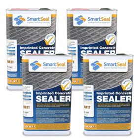 Smartseal Imprinted Concrete Sealer, Matt Finish, Driveway and Patio Sealer, Outdoor Concrete Sealer for Stamped Concrete, 4 x 5L