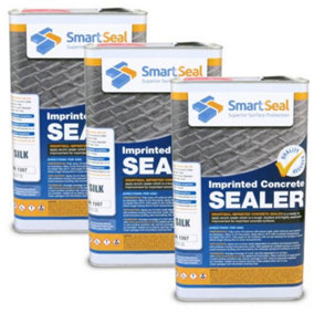 Smartseal Imprinted Concrete Sealer, Silk Wet Look, Driveway Sealer for Patterned Imprinted Concrete Driveways and Patios, 3 x 5L