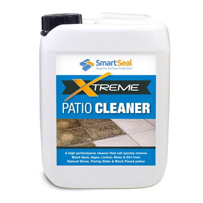 Smartseal - Patio Cleaner Xtreme, Black Spot Patio Cleaner, Dirt and Algae Killer - Block Paving, Natural Stone Cleaner, 5L