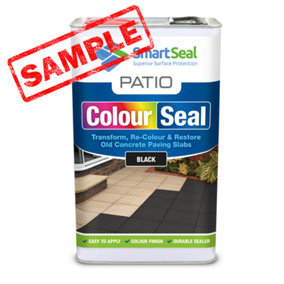 Smartseal - Patio ColourSeal - Black (150ml SAMPLE) Seal & Restore Old Concrete Paving Slabs - Superior Protection to Paint