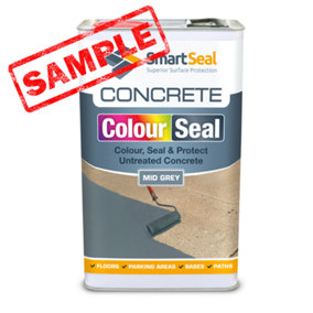 Smartseal - Patio ColourSeal - Mid Grey (150ml SAMPLE) Seal & Restore Old Concrete Paving Slabs - Superior Protection to Paint