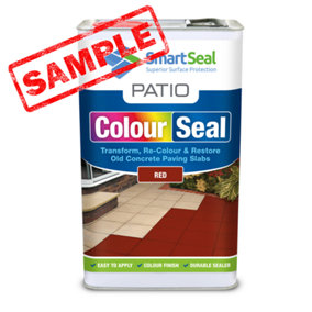 Smartseal - Patio ColourSeal - Red (150ml SAMPLE) Seal & Restore Old Concrete Paving Slabs - Superior Protection to Paint