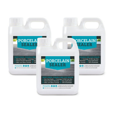 Smartseal Porcelain Sealer, Durable Porcelain Tile Sealer, for Both Internal and External Porcelain Floors and Walls, 3 x 1L