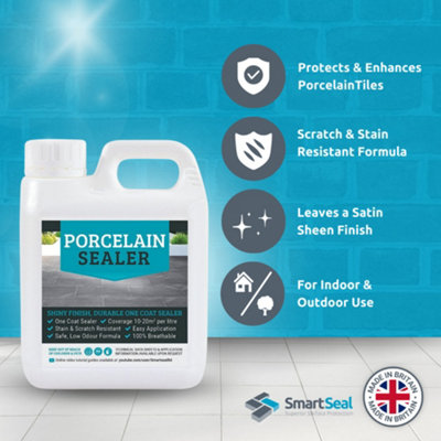 Smartseal Porcelain Sealer, Ultra-Durable Porcelain Tile Protection, Suitable for Internal and External surfaces, 100ml Sample