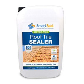 Smartseal Roof Tile Sealer, For Concrete, Slate and Clay Roof Tiles, 10yr Water Repellent, Protecting Against Moss and Algae, 25L