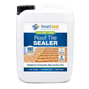 Smartseal Roof Tile Sealer, For Concrete, Slate and Clay Tiles, 10 Year Water Repellent, Protecting Against Moss and Algae, 5L