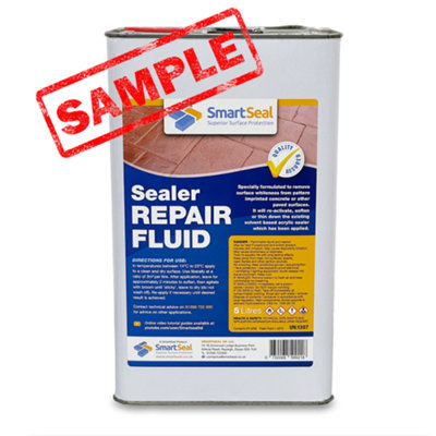 Smartseal Sealer Repair Fluid, Removes Flaking and Surface Whiteness from Imprinted Concrete and Block Paving, 150ml Sample