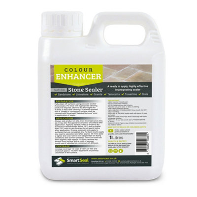 Smartseal Stone Sealer, Sandstone Sealer, Natural Stone Sealer Colour Enhancer Impregnating, for Limestone, Slate, & More, 1L