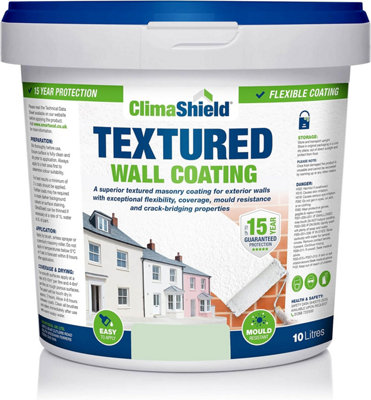 Smartseal Wall Coating Textured (Forest Dawn), Waterproof 15 years, Brickwork, Stone, Concrete and Render, Breathable, 10kg