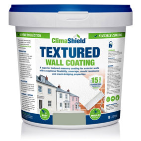 Smartseal Wall Coating Textured (Natural Olive), Waterproof 15 years, Brickwork, Stone, Concrete and Render, Breathable, 10kg