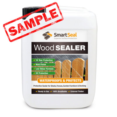 Smartseal Wood Sealer Dry Finish Outdoor And Indoor 10 Year   Smartseal Wood Sealer Dry Finish Outdoor And Indoor 10 Year Protection Suitable For Fences Sheds And Furniture 100ml Sample~5061002782498 01c MP