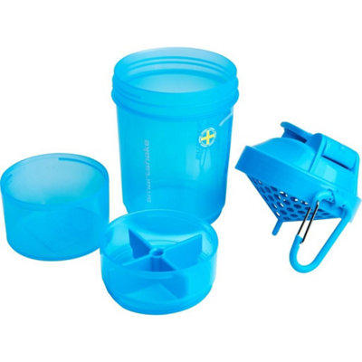 Smartshake Original2Go 600ml Shaker Bottle Neon Blue (One Size)