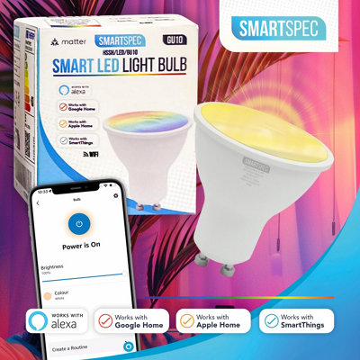 Smartspec Smart Bulb 2Pack, WiFi LED. Works with Alexa, Google Home ...