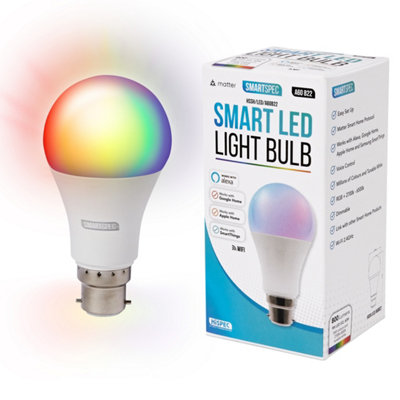 Smartspec Smart Bulb, WiFi LED. Works with Alexa, Google Home, Apple ...